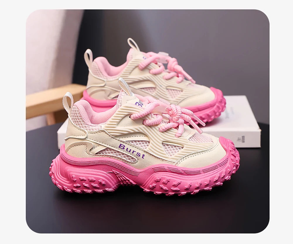 2025 Autumn Sport Shoes For Children PU Leather Waterproof Kid's Sneakers Anti-slippery Breathable Boy's Girl's Running Shoes.