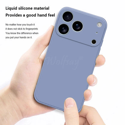 For iPhone 17 Pro Case Liquid Silicone Plain Rubber TPU Case For iPhone 17 Pro Cover Protector For iPhone 17 Air Pro Max Case.