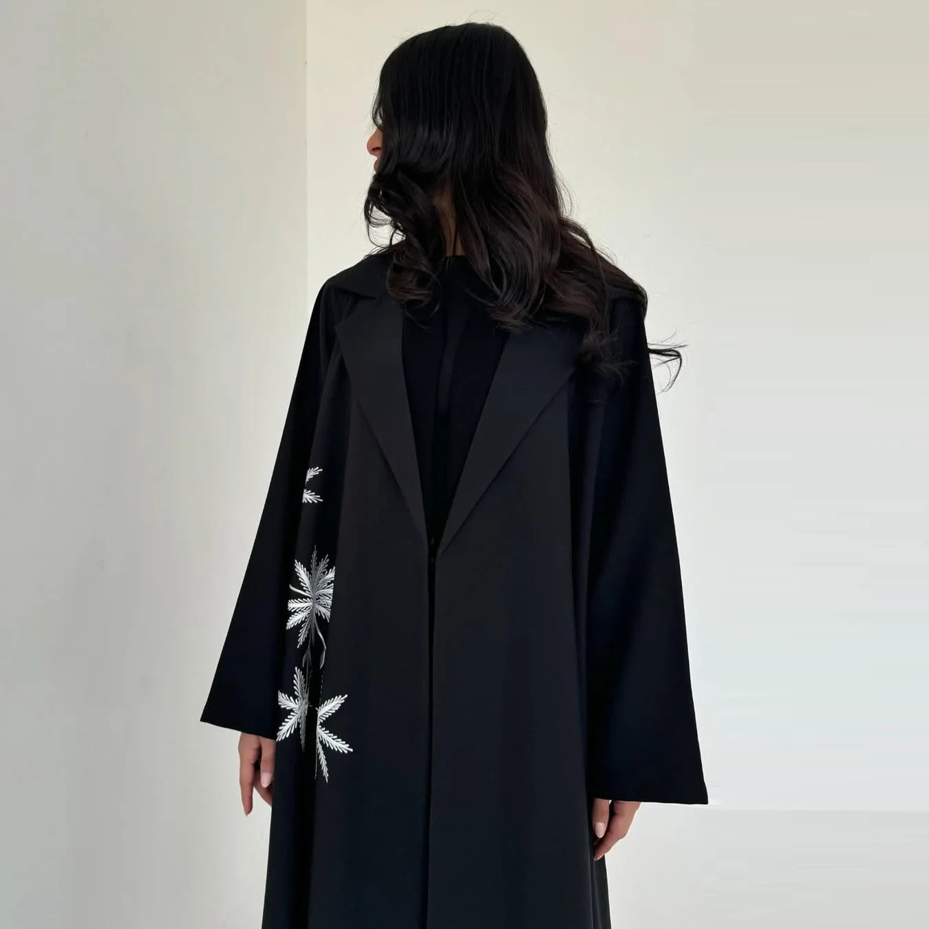 Ramadan Eid Black Open Muslim Dress Kimono Abaya Damen Dubai Luxury Islam Women Clothing Kebaya Kaftan Robe Femme Musulman Gown.