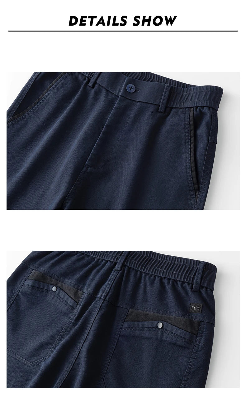 Autumn Winter High Quality Lyocell Fabric Casual Pants Men Solid color Business Fashion Straight Chinos Gray Brand Trousers Male.