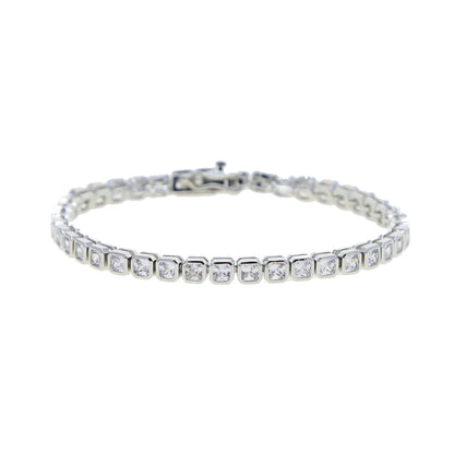 Various Shaped Geometric Bezel Cubic Zirconia 5A CZ Tennis Chain Bracelet Classic Fashion Women Jewelry.