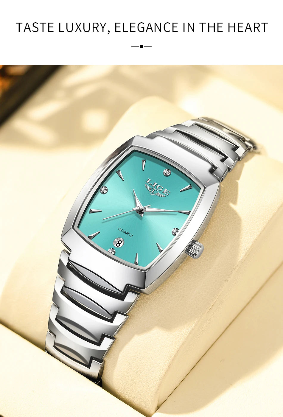 LIGE New Ladies Waterproof Watch Luxury Stainless Steel Women Watches Creative Fashion Original Elegant Quartz Wristwatch Gift.