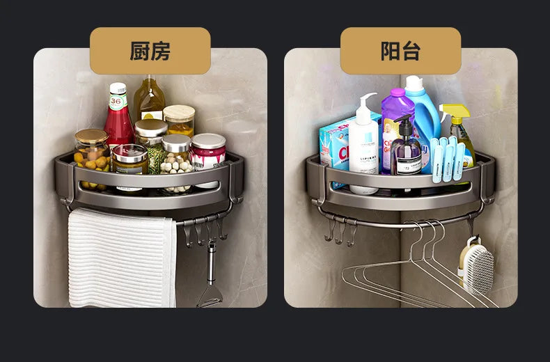 Dreieckiges Wandregal für Badezimmer oder Toilettenbereich. Rechteckiger zusätzlicher Balkon-Aufbewahrungsraum für kleine Badezimmer