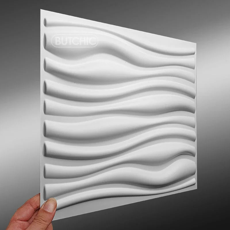 30x30cm Waves 3D Wall Panel wave Diamond Design Non self-adhesive plastic tile 3D wall sticker living room Bathroom wall paper