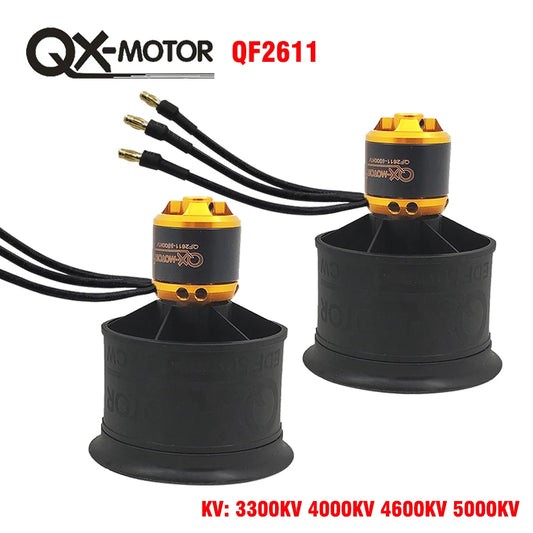 QX-MOTOR 50mm EDF Ducted fan 12 blades CW CCW QF2611 3300/4000/4600/5000KV Brushless motor For FMS freewing RC toy.
