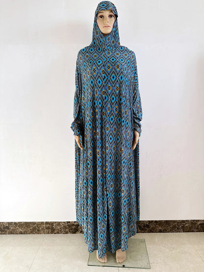 6XL  Muslim Womens Hooded Abaya African Sleeveless Prayer Garment Kaftan Dress With Hijab Floral Dubai Saudi Robe Ramadan
