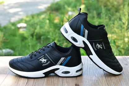 Brand Men's Sneakers Versatile Air Cushion Running Shoes Men Platform Leather Vulcanized Shoes Breathable Men Casual Sport Shoes