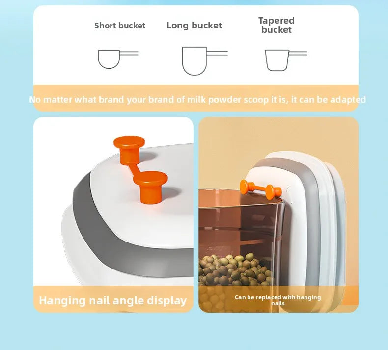 Square press storage tank sealed tank kitchen grains plastic candy jar fruit powder box transparent storage tank