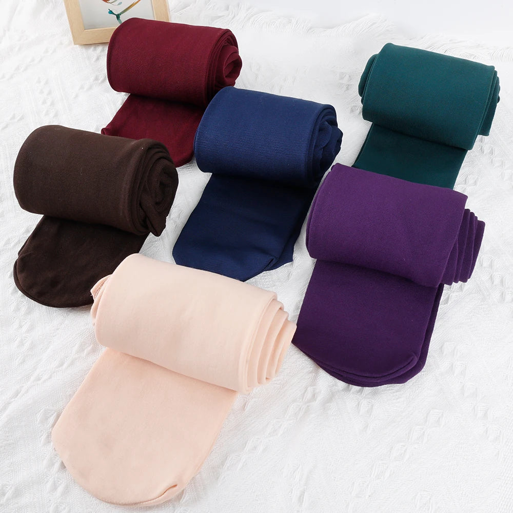 Winter Warm Women's Leggings Thermal Pants Polar Pantyhose Sock Lined Pants Velvet Tights Skin Effect High Waist Wool Leggings