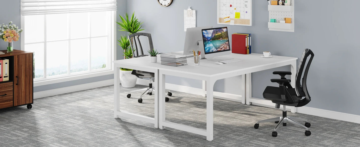 Moderner Computertisch, 63 x 31,5 Zoll großer Chefbüroschreibtisch Computertisch Arbeitszimmer Schreibtisch Workstation