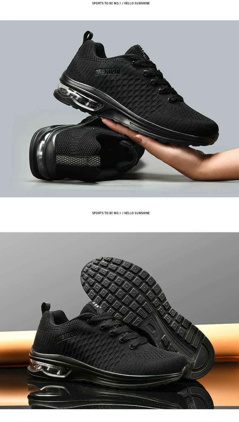 Plus Size 46 47 Mens Sports Shoes New Fashion Summer Black Sneakers Man Cushioning Air Running Shoes Husband chaussure de course.