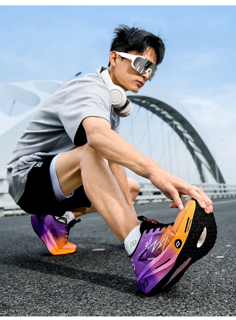 2025 Men Sports Running Shoes Q3 Casual Carbon Plate Marathon Breathable Lightweight Women's Comfortable Nonskid Sneakers.