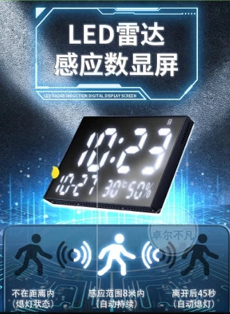 Temperatur Wohnzimmer Wanduhr Büro Horizontal Moderne Digitale Wanduhr Küche Design Horloge Murale Hause Dekoration