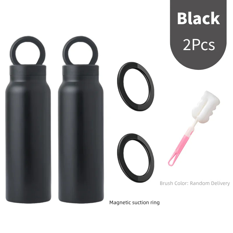 24 Oz Insulated Stainless Steel Sports Water Bottle With Straw Outdoor Insulated Water Mug With Magnetic Phone Holder Thermos.