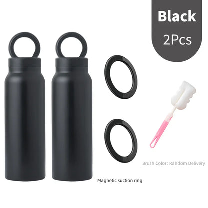 24 Oz Insulated Stainless Steel Sports Water Bottle With Straw Outdoor Insulated Water Mug With Magnetic Phone Holder Thermos.