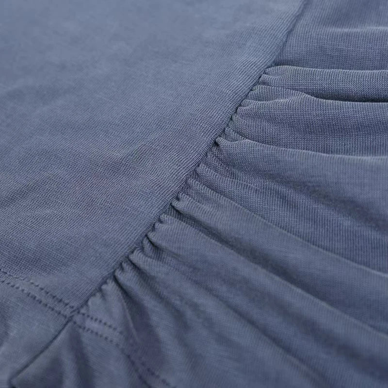 Women's Slim Top,Pleated Stretch One Shoulder Tank Top,Sexy Backless Swing Neck T-Shirt,High quality,Summer,New,2025.