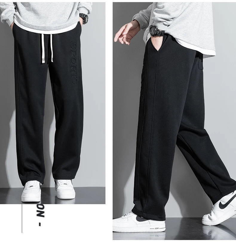 Extra Long leg Length Men's Tall Pants Elastic Waist Sweatpant Male Black Stretch Sport Jogger Trouser 190 Cm 195 107 115 200cm.