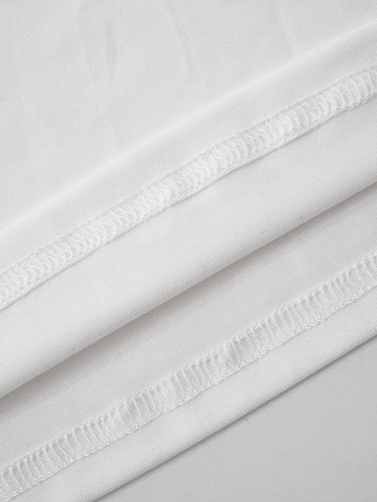 kliou Incline Shoulder Women T-shirts Classic New All-matched Single Sleeve Strap Skinny Crop Tees Mujer Chic Fashion Street Top.