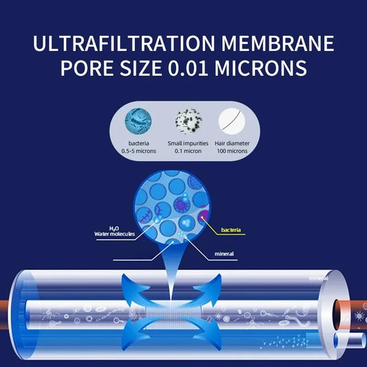 DIVEDEER 6000L Ultrafiltration Water Purifier External Pressure Backwash, 0.01 Micron High-Precision Filtration for Pure Water.