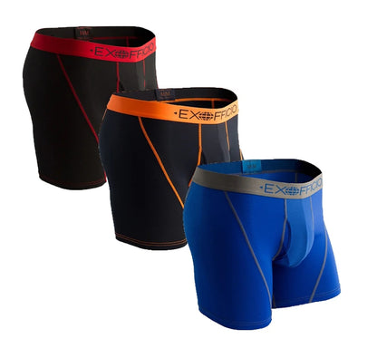 3er-Pack Exofficio Herren-Unterwäsche-Boxershorts mit Fliegen, Herren-Mesh, 15,2 cm, Boxershorts, Unterwäsche, Sport-Boxershorts, leicht, bequem