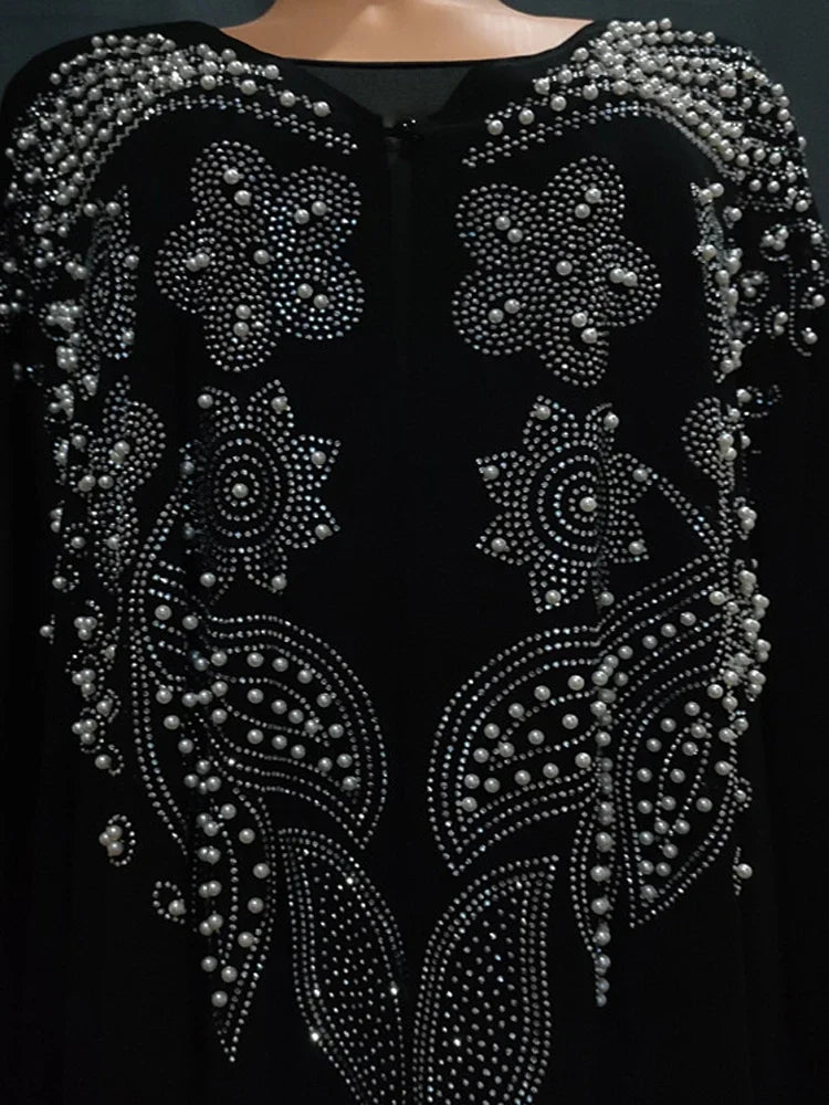 Abayas Für Frauen Dubai Luxus 2024 Chiffon Boubou Muslimischen Mode Kleid Kaftan Marocain Hochzeit Party Anlässe Djellaba Frauen.