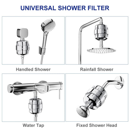 Wheelton Bath Shower Filter(WHT-303-3E) Softener Chlorine & Heavy Metal Removal Water Filter Purifier For Health Bathing.