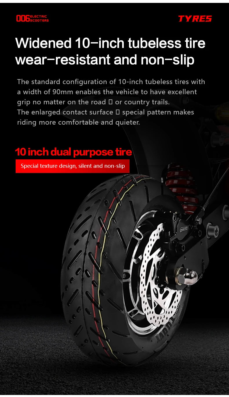 BOYUEDA Q7 PRO Adult EScooter 1600W*2 Dual Motor Foldable City E-Scooter 52V19AH 10” Tire Off-Road Electric Scooter.