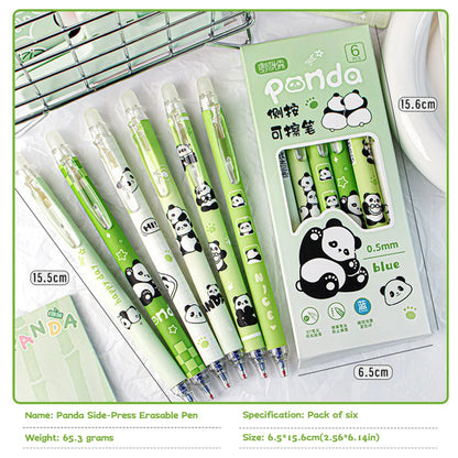 Capybara löschbare Stifte, 6 Stück, nachfüllbare Tinte, Gelstift, wischfrei, niedliches Tier, Schulbedarf für Studenten, Büro, Schreibwaren, Geschenke.