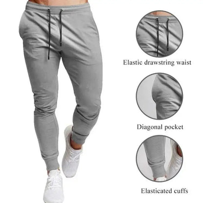 Casual Pants Men's Jogger Sweatpants Large Size Elastic Waist Sports Trousers Loose Fitness Clothes Spring Thin Section.