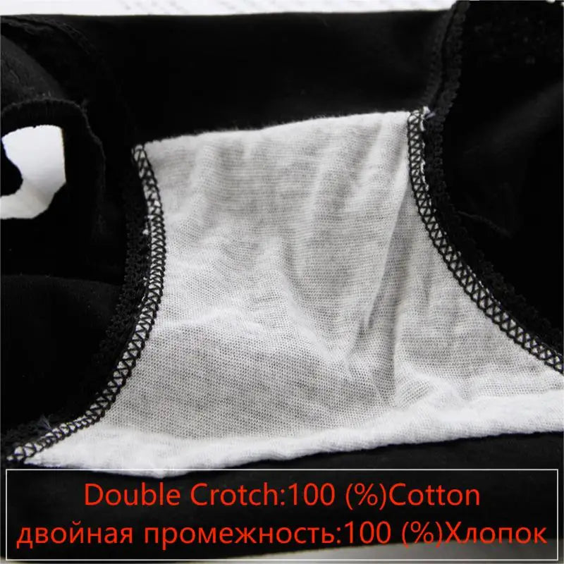 Cotton Women's Sexy Panties Black Underwear Girls Briefs For Ladies Shorts Soft Breathable Lingerie Intimates Underpant 5Pcs/Set
