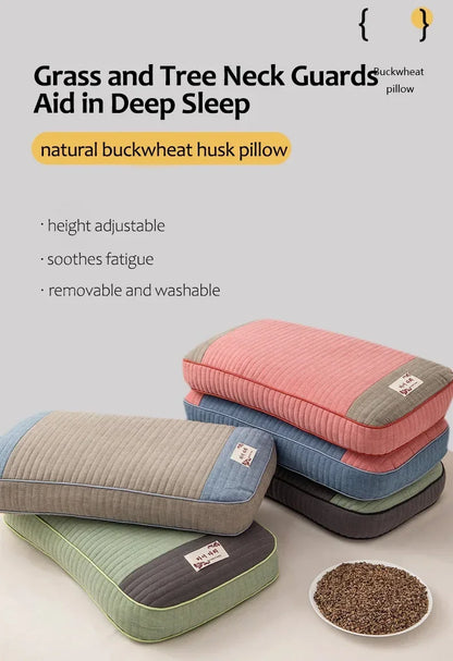 Sobakawa Traditional Buckwheat Standard Size Pillow Organic Cotton with Natural Technology for Cool Sleep Bed Sleep Pillow.