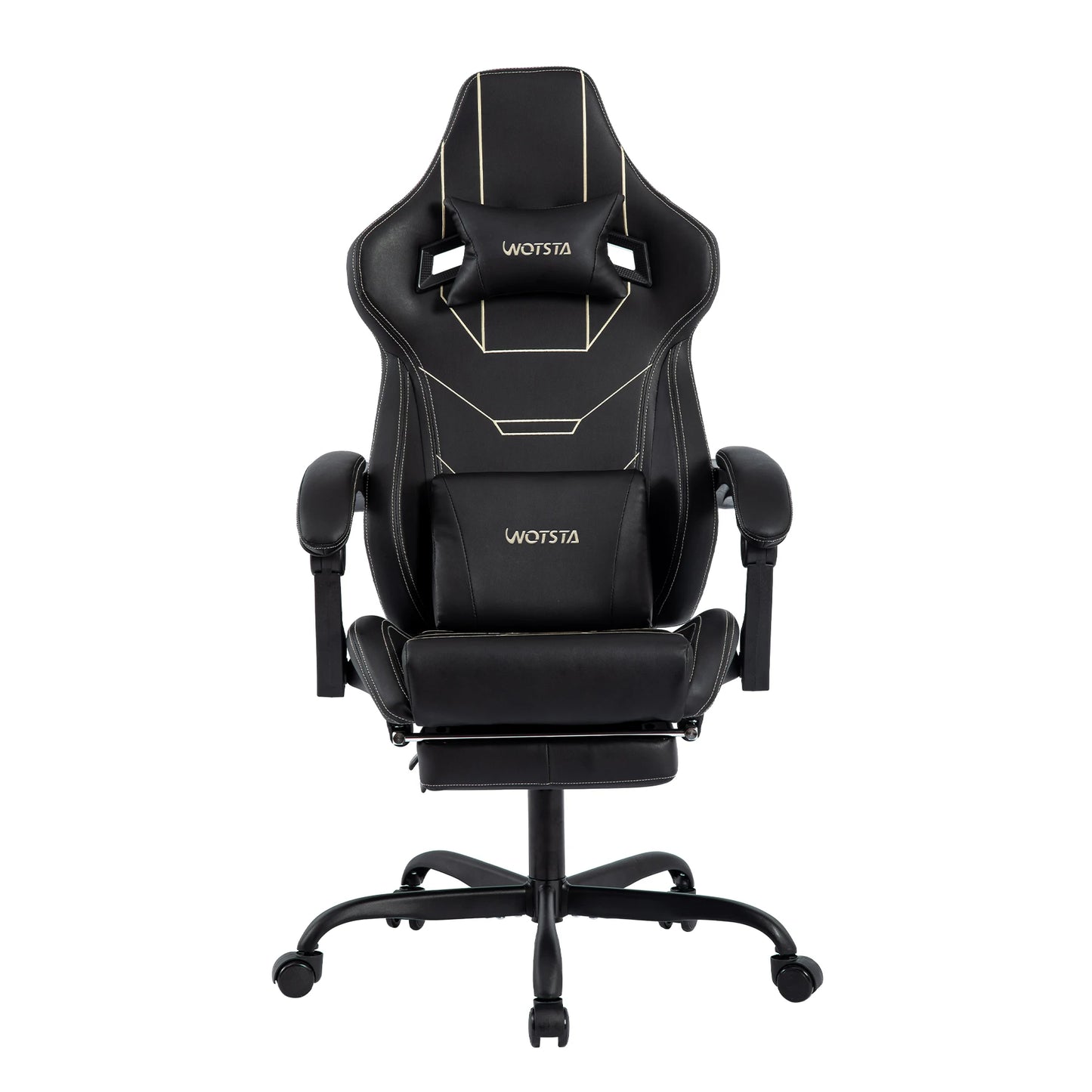 WOTSTA Gaming Chair Ergonomischer Gaming Chair Bürostuhl mit Fußstütze Racing Computerstuhl Höhenverstellbar Gepolstert Computerst