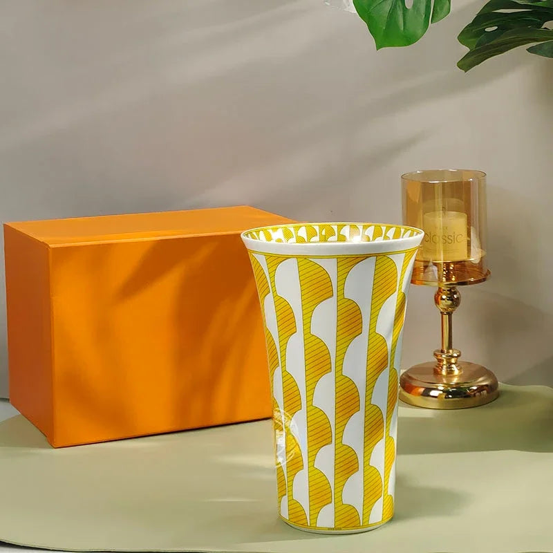 European style tableware, bone china, geometric creativity, home style steak plate dining plate, sunshine cup and plate set gift