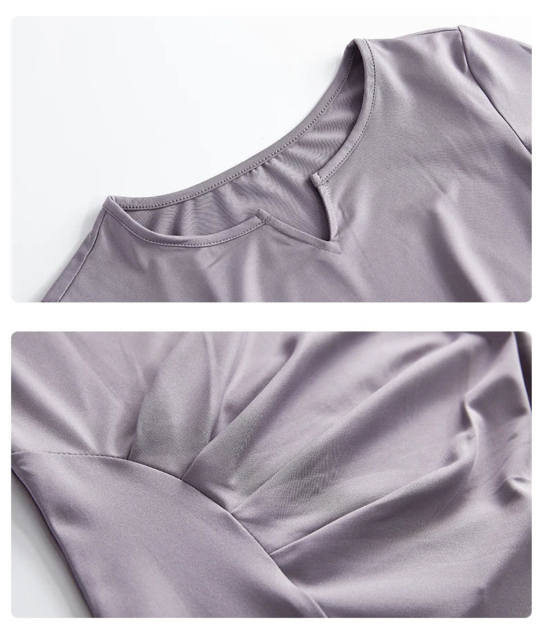 DRUR Autumn Yoga Set 2 Piece Sportswear Outfit Women Long Sleeve Workout Top High Waist Leggings Suit Tennis Sets 2pcs Tracksuit.