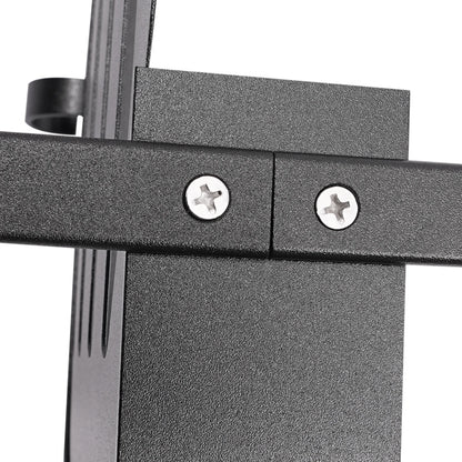 Modernes 2-stufiges Badezimmerregal in Silber/Schwarz, an der Tür montiertes Lagerregal, geeignet für Badezimmer, Küche, Wohnzimmer, Balkon