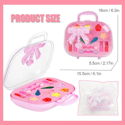 Princess Make Up Box Play House Toy Girls, Eye Shadow Makeup Cosmetics Handbag, Birthday Christmas Gift for Kids Party Cosplay.
