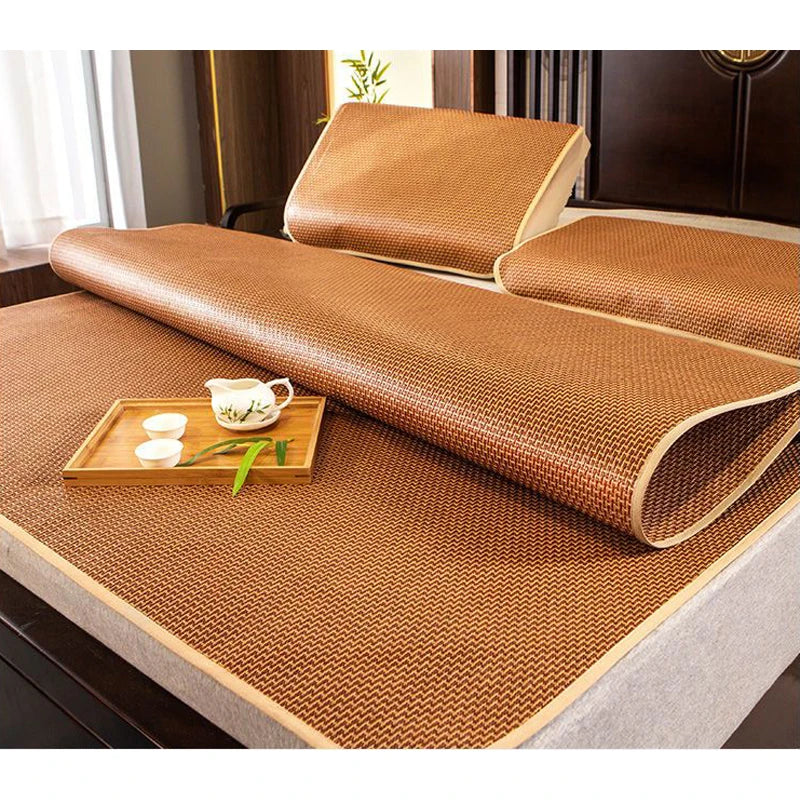 WASART Summer bamboo rattan mattress adult baby cool sleeping mat kit 90/150 single double bed foldable sheet bed protection pad.