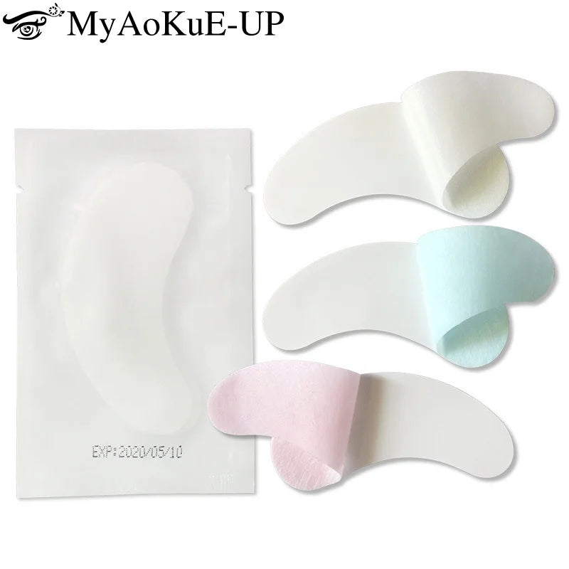 50pairs Eye Patches Under Eye Pads Paper Gel Lash Pad Eye Sticker Tips Wraps Hydrogel Eyelash Extension Patch Makeup Tool.