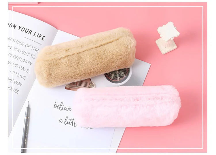 1Pcs Neue Nette Cartoon Kawaii Plüsch Tragbare Stift Bleistift Tasche Tasche Schule Bürobedarf Schreibwaren Fall.