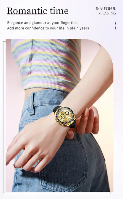 OLEVS Top Luxury Elegant Watch for Women Waterproof Luminous Ladies Watch Light Blue Silicone Strap Quartz Women's Watches Reloj.