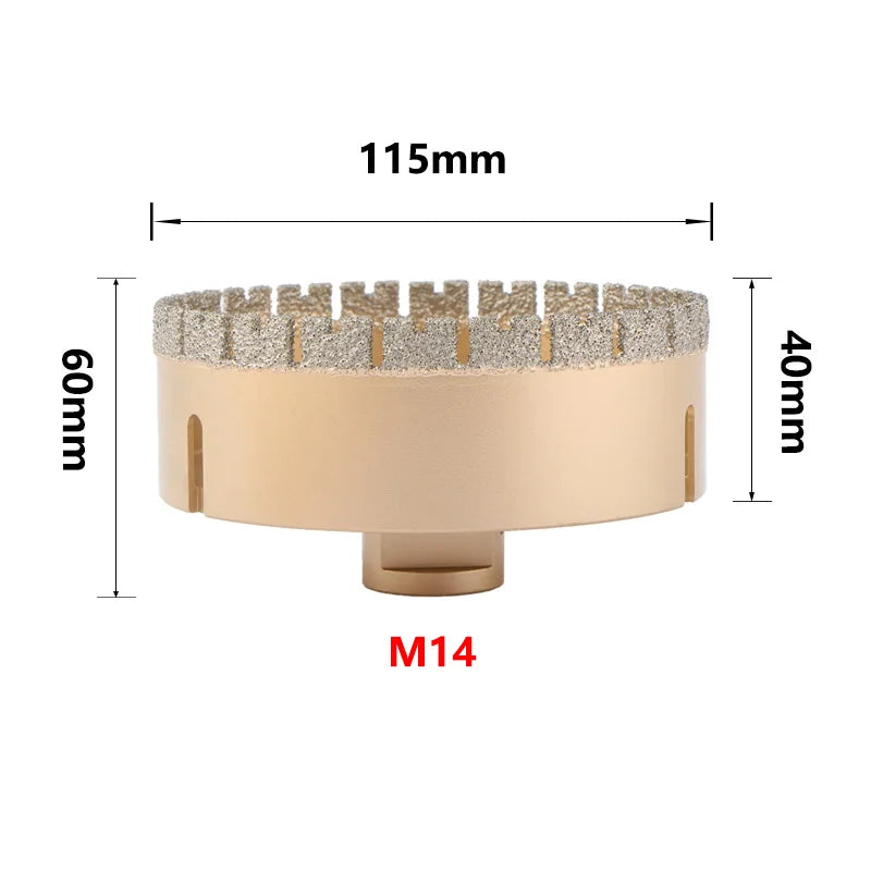 6mm-120mm M14 Gewinde Gelötete Diamantkernbohrer Lochsäge Keramikfliesen Granit Marmor Lochöffner Werkzeuge Trockenbohrer