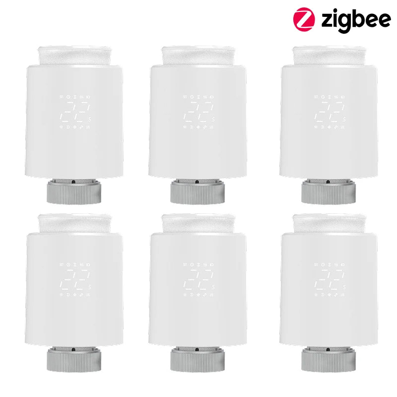 EZAIOT Smart Tuya Wifi/ZigBee3.0 Radiator Actuator TRV Programmable Thermostatic App Remote Temperature Controller Alexa Google