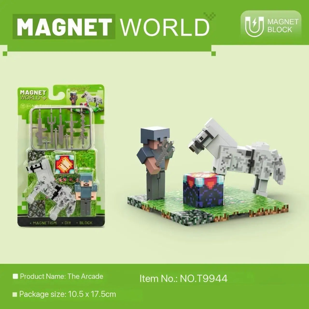 Magnetic Block Magnetic Cubes Set Building Toys Build Mine Magnet World  for Boys Girls  Montessori Sensory.