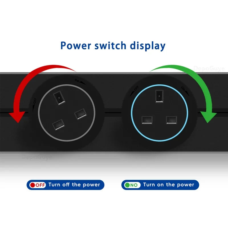 Wandsteckdose EU UK FR Korea Standard Home Küche Badezimmer Büro Wandsteckdosen Stecker Adapter Weiß Schwarz.