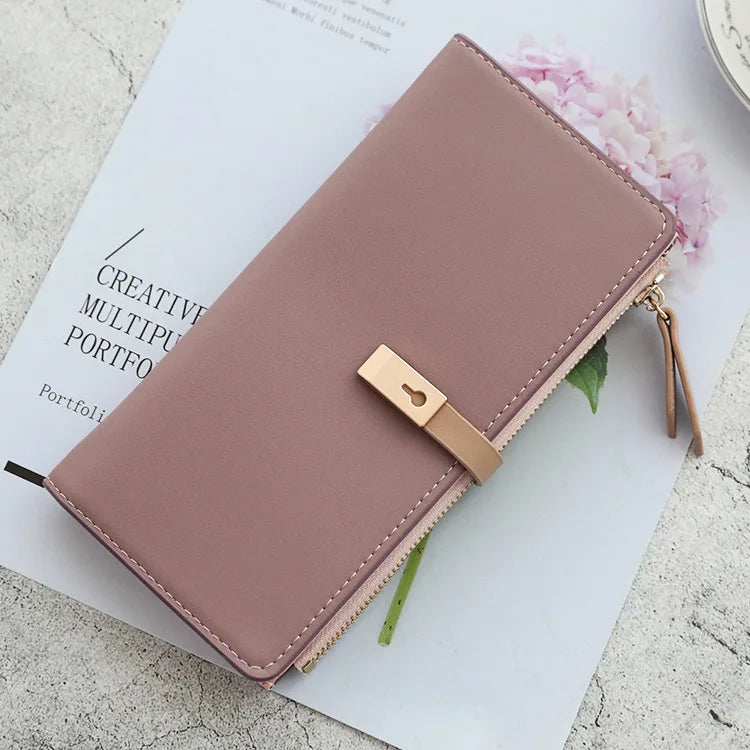 New Trends Wallets Women Luxury Brand Design Long Wallet Zipper Purses Female Short Coin Purse Credit Card Holder.