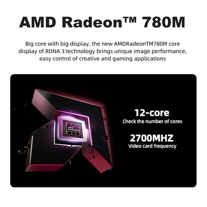 Mini PC Gaming AMD Ryzen 7 8845HS ES R9 7940HS ES Dual RJ45 LAN Desktop Computer Type-C USB4.0 thunderbolt 3/2 x HDMI2.0/4*USB.