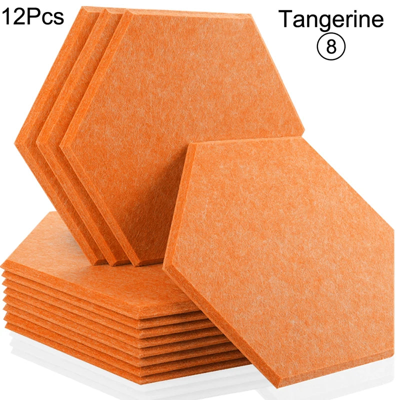Hexagon 12 Pcs Sound Absorbing Panels Acoustic Wall Absorcion For Home Recording Studio Acoustic Insulator Door Sealing Strip