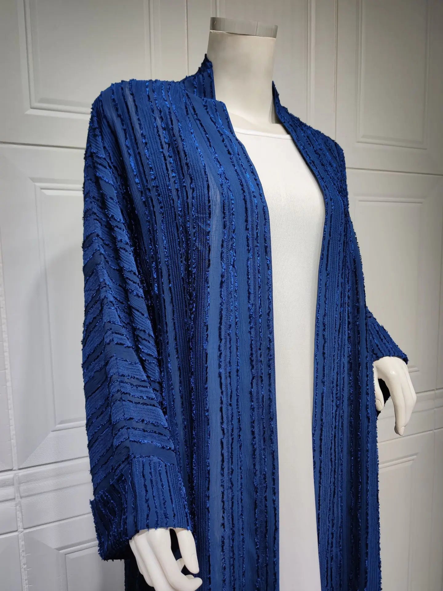 Uni Fashion Muslim Kimono Abaya Solid Striped Retro Ethnic Cardigan Robe Dubai Middle Eastern Saudi Arabia Eid Clothes 2025