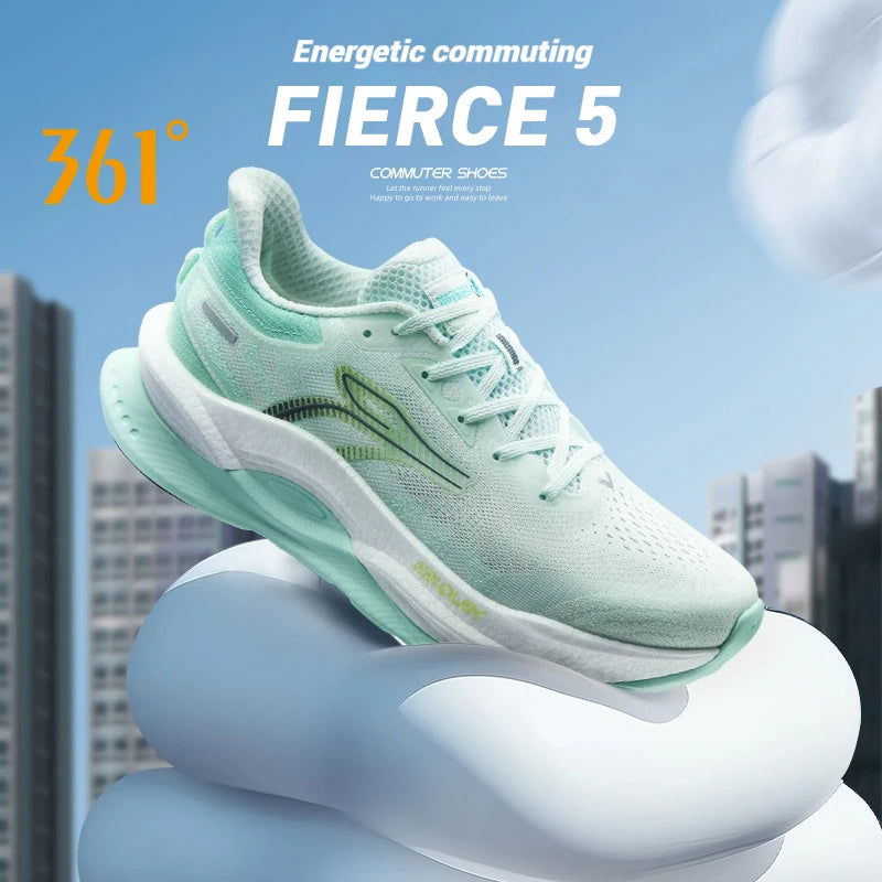 361 Degrees Fierce 5 Men Running Shoes New Soft Breathable Rebound Non-slip Shock-absorber Wear-resistant Male Sneaker 672522218.