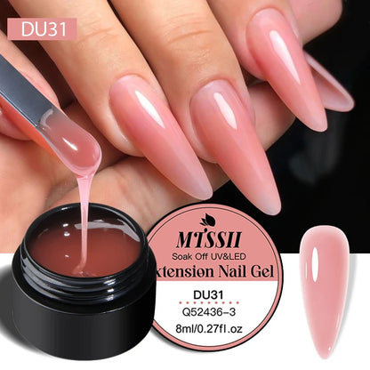 Mtssii 8ML Quick Extension Nail Gel Vernis Nude Milk White Gel Nail Polish UV Semi Permanent Nails Art For Manicure Tools